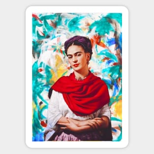 Frida Kahlo Colorful Sticker